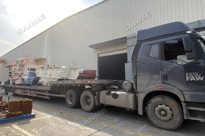 新年發(fā)貨忙｜上海山美股份高性能破碎篩分裝備發(fā)往安徽銅陵，服務(wù)于當(dāng)?shù)啬戤a(chǎn)300萬噸骨料生產(chǎn)線